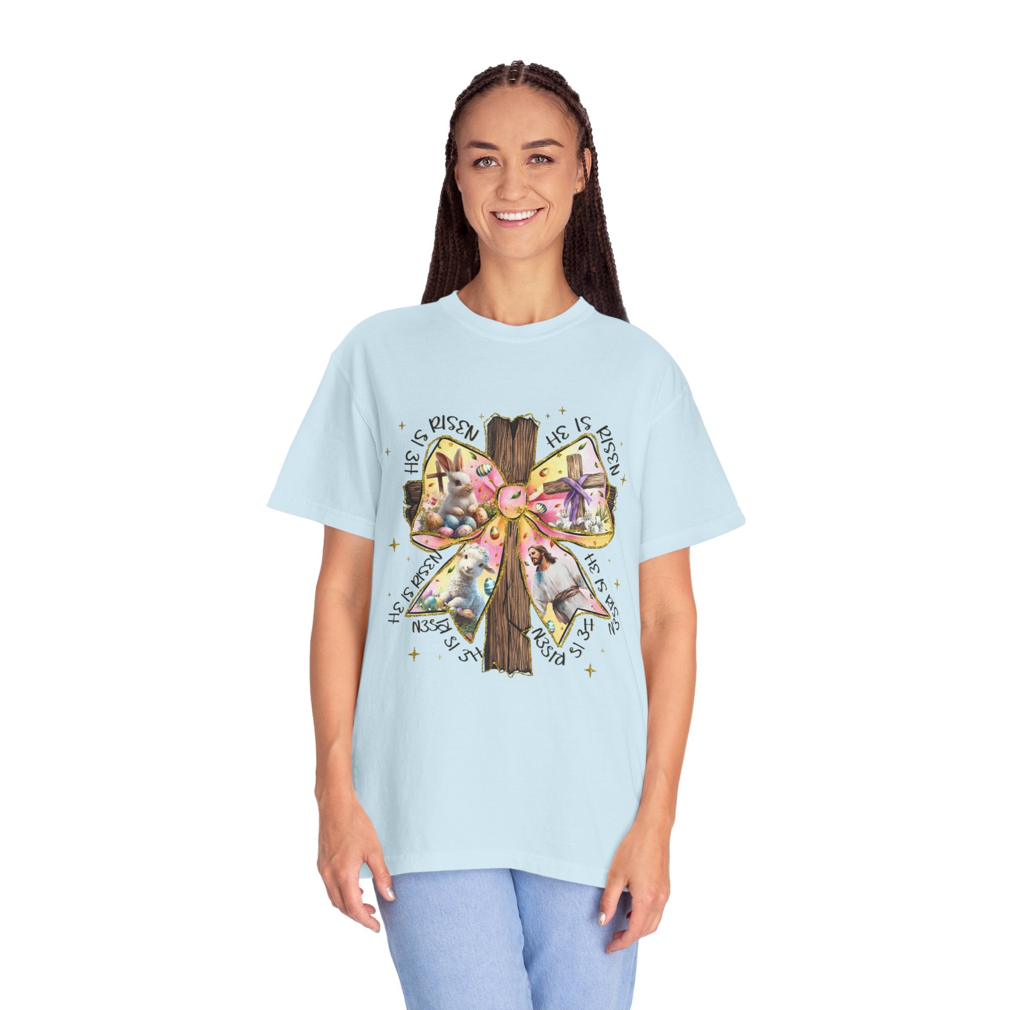 Cross & Ribbon T-Shirt — Jesus is With Us Graphic Tee
