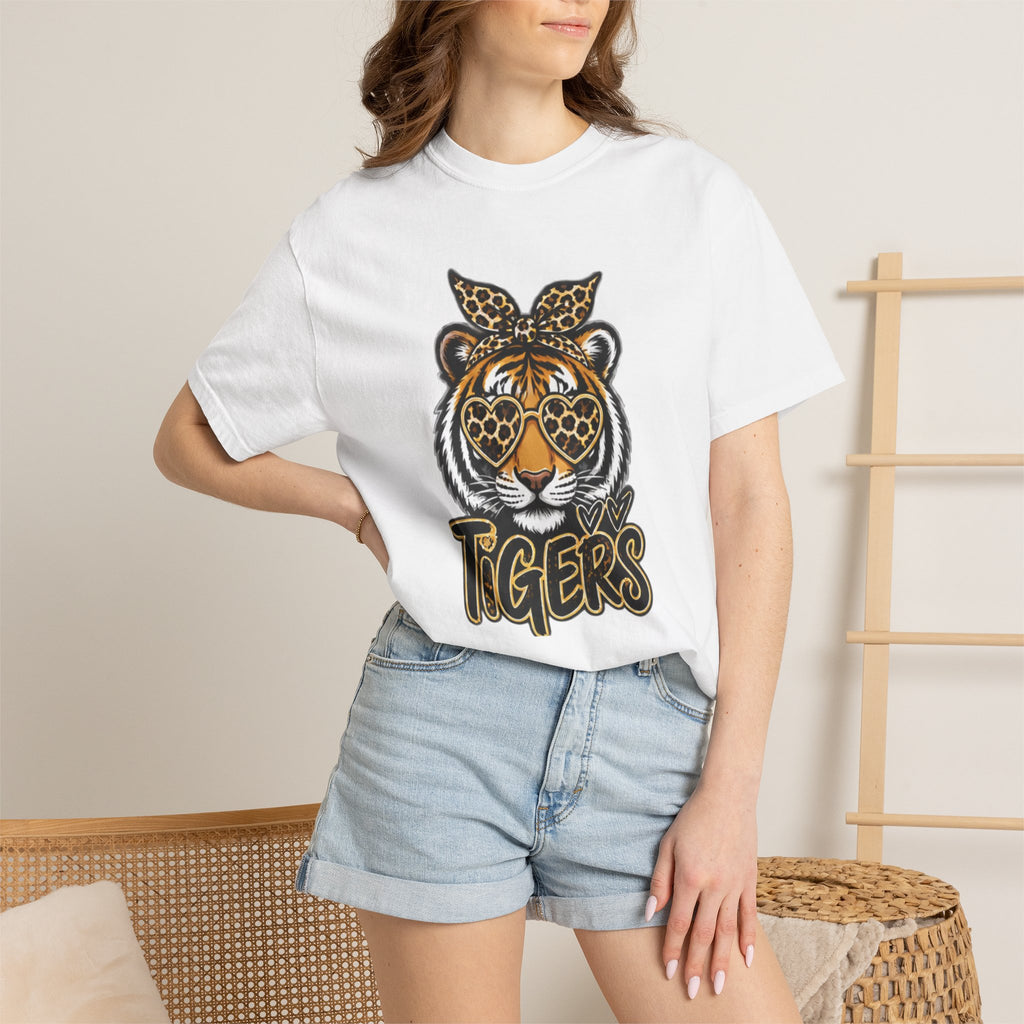 Tigers Leopard-Print Tiger Graphic Tee