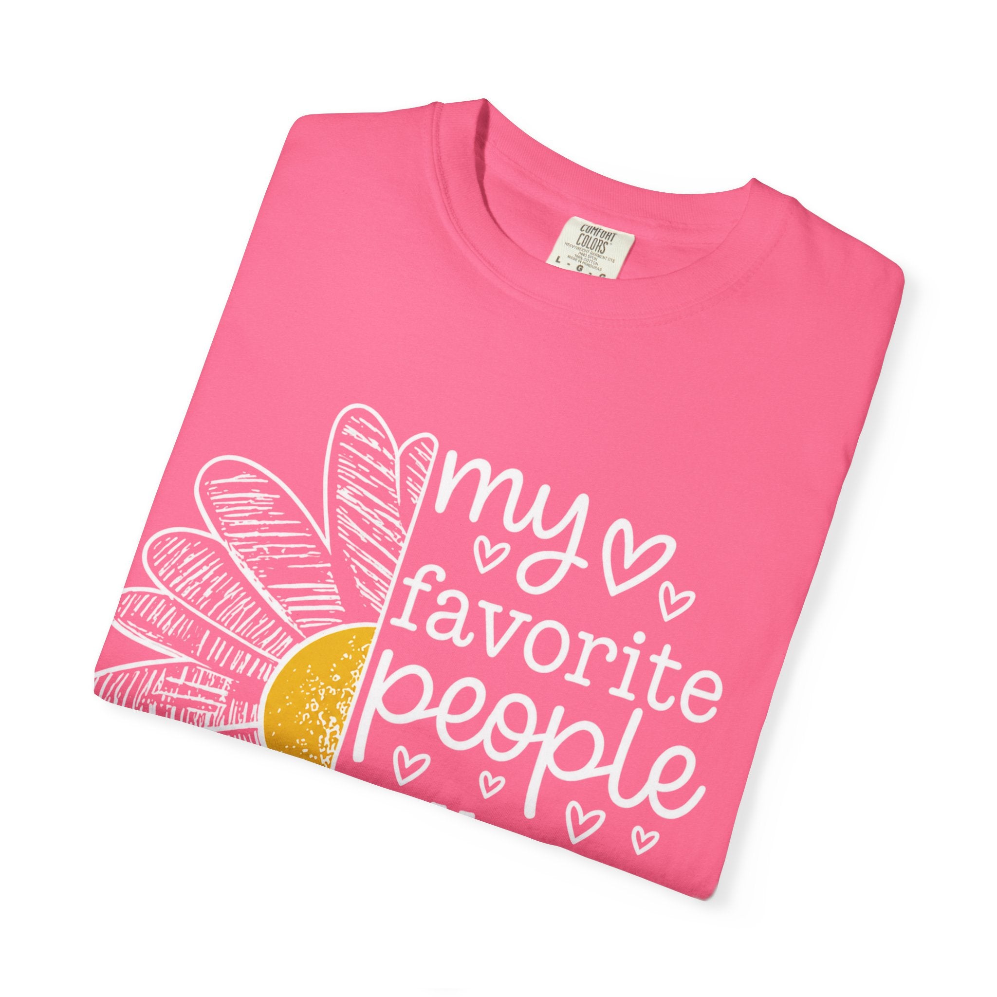 T-Shirt — "My Favorite People Call Me Birdie" Floral Graphic Tee