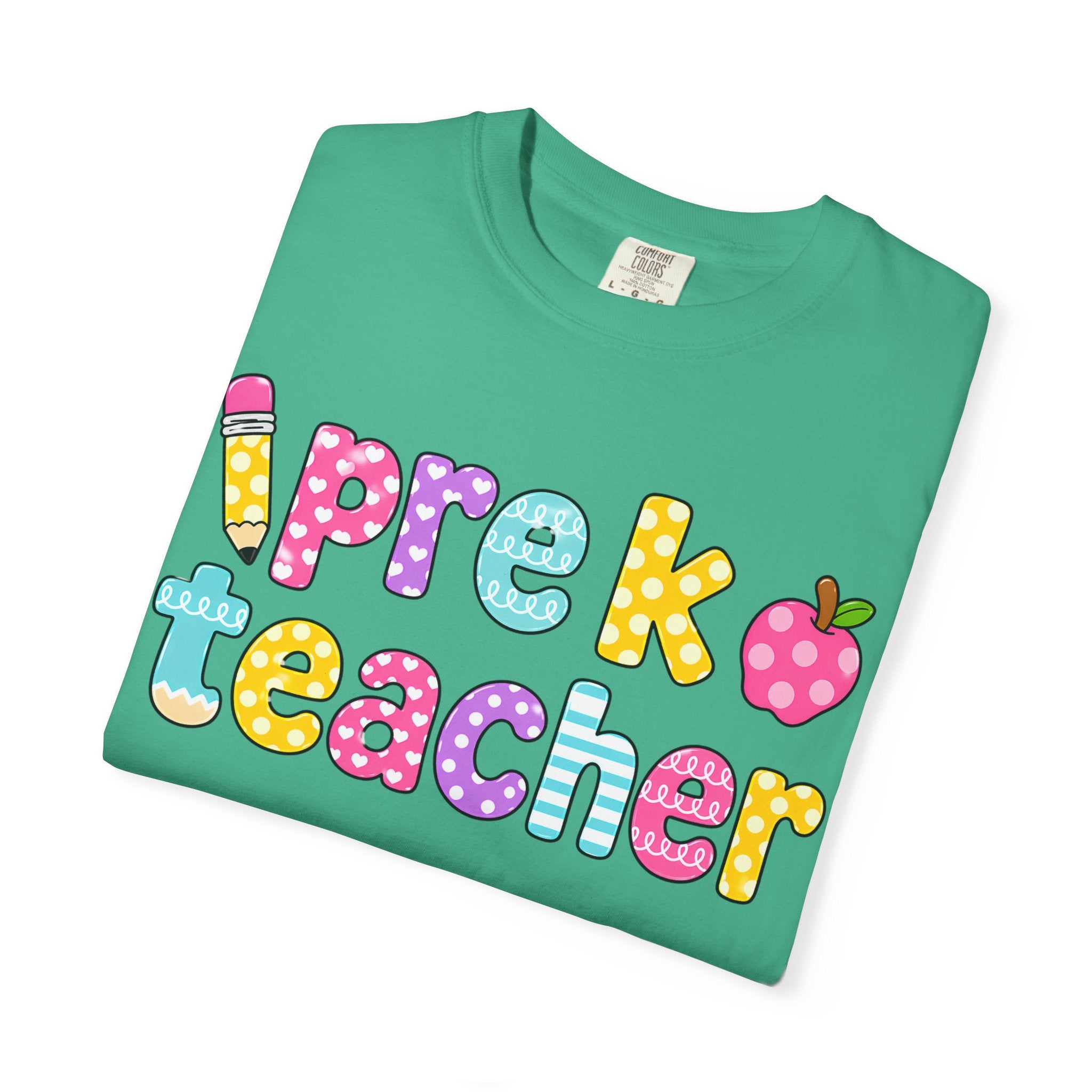 Pre k Teacher T-Shirt — "Big Hearts Shape Little Minds" Colorful School Teacher Tee