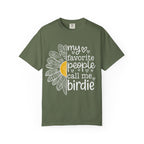 T-Shirt — "My Favorite People Call Me Birdie" Floral Graphic Tee