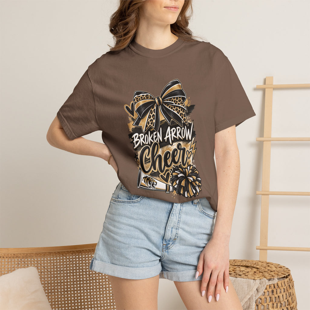 Broken Arrow Cheer T-Shirt — Pom, Megaphone & Bow Graphic
