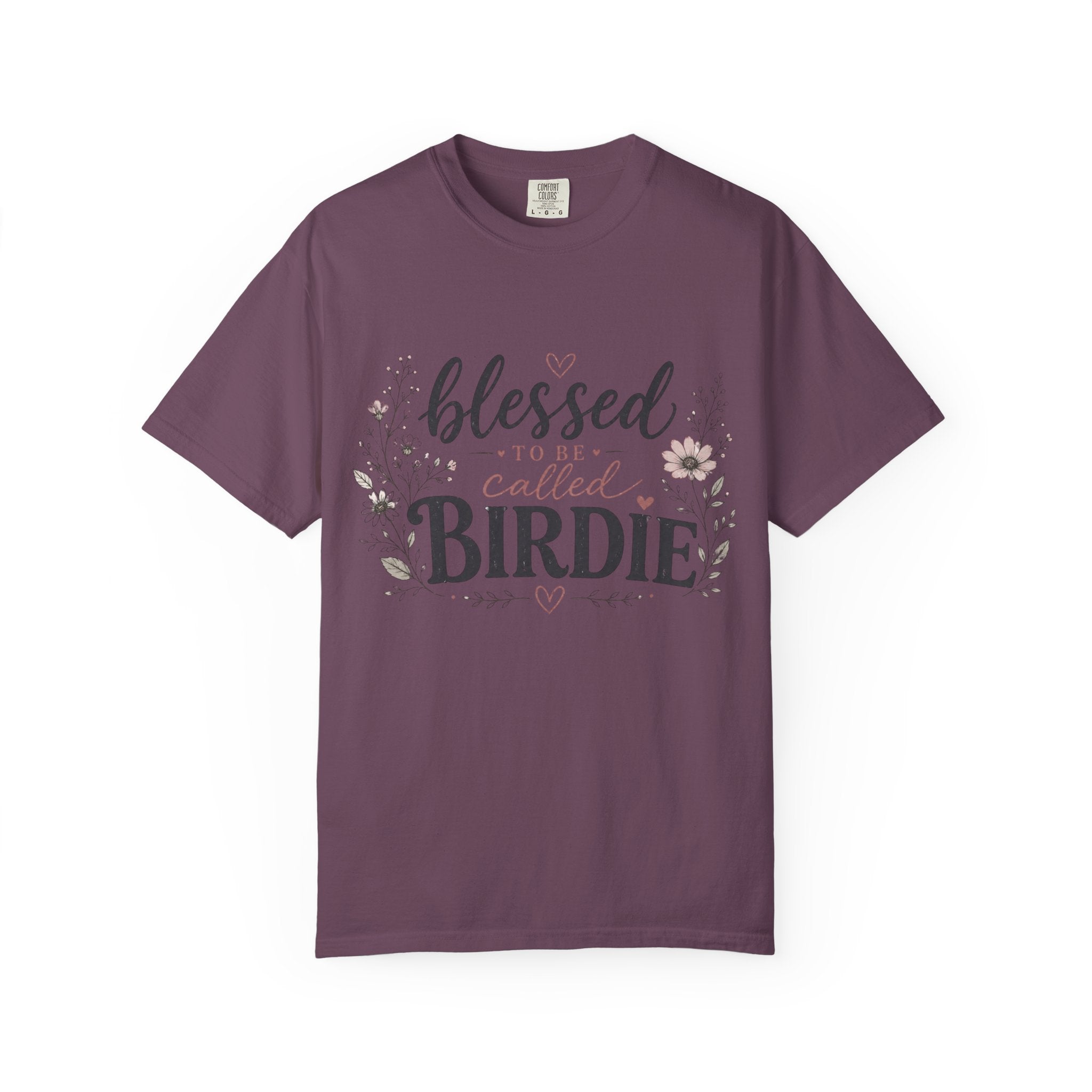 Blessed to Be Called Birdie T-Shirt — Floral Grandmother Gift