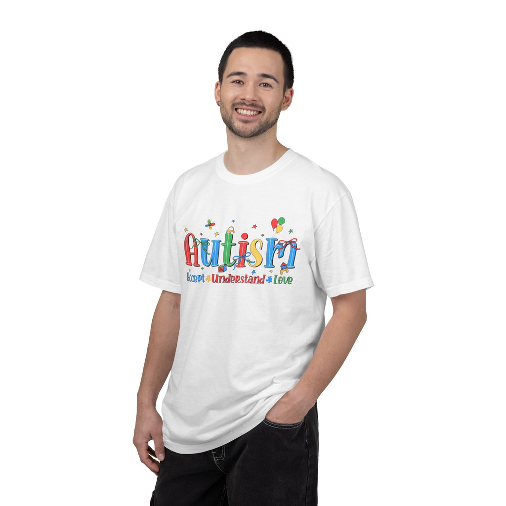 Autism Awareness T-Shirt — "Accept • Understand • Love" Colorful Puzzle Design