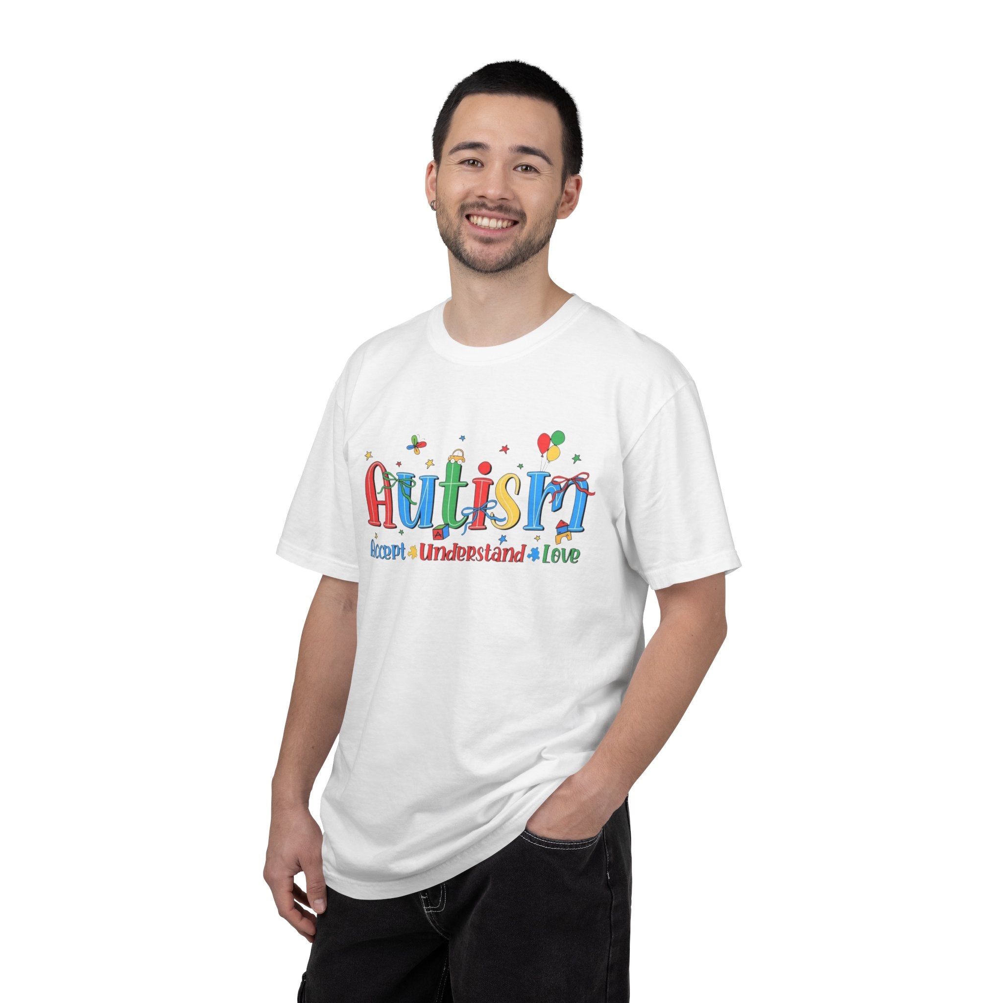 Autism Awareness T-Shirt — "Accept • Understand • Love" Colorful Puzzle Design