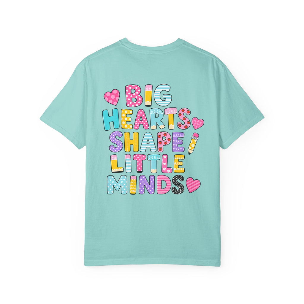 3rd Grade Teacher T-Shirt — "Big Hearts Shape Little Minds" Colorful School Teacher Tee
