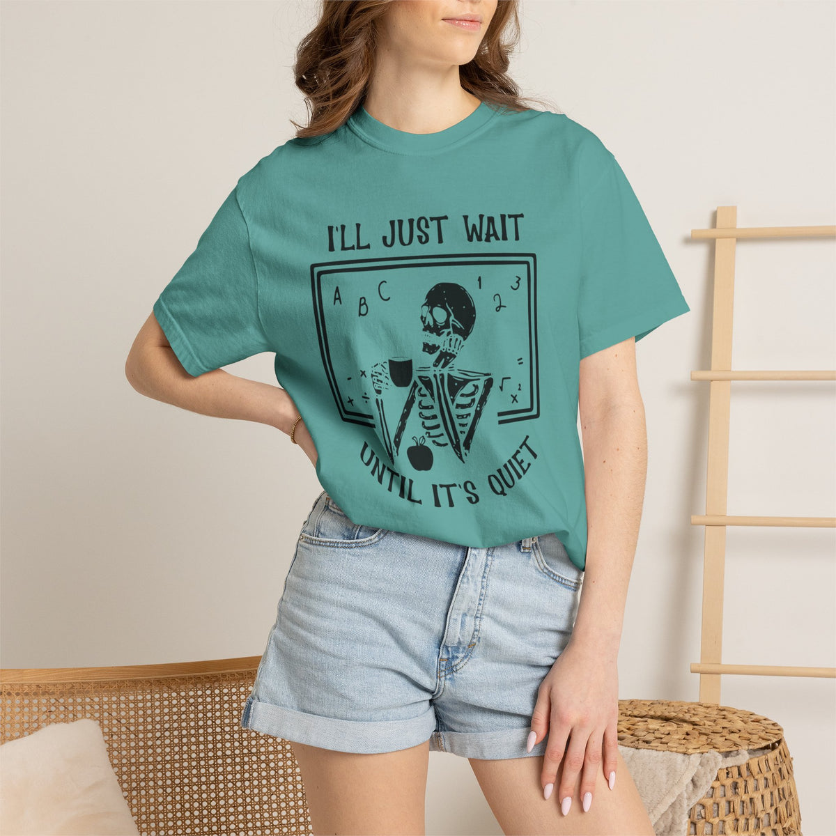I'll Just Wait Until It's Quiet Skeleton T-Shirt