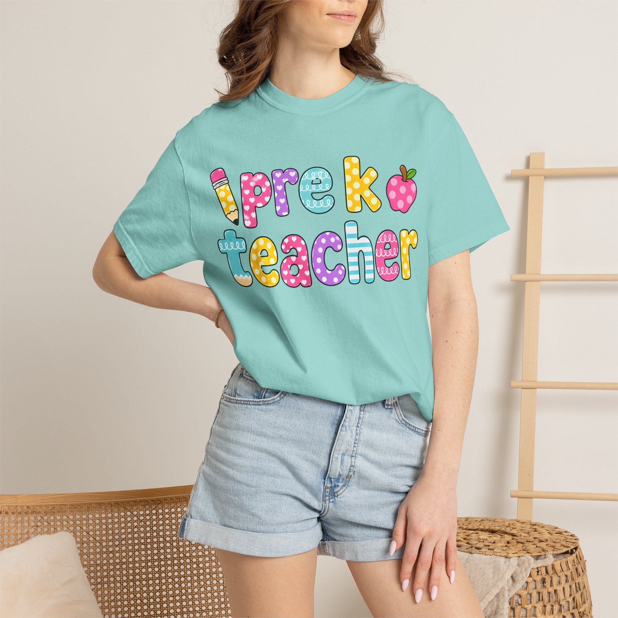 Pre k Teacher T-Shirt — "Big Hearts Shape Little Minds" Colorful School Teacher Tee