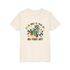 Youth Tee - "It's Okay To Be Different" Rainbow Skate Character Kids T-Shirt