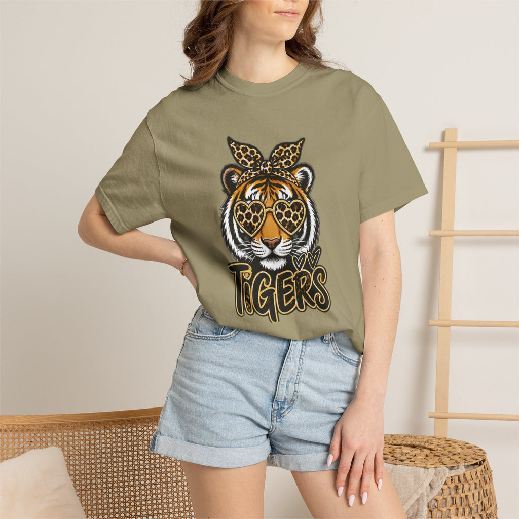 Tigers Leopard-Print Tiger Graphic Tee