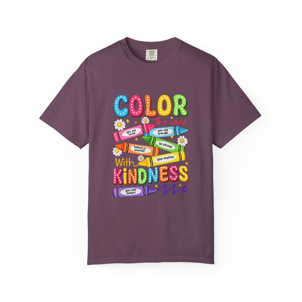 Kindness Crayons T-Shirt — "Color the World with Kindness" Kids Graphic Tee