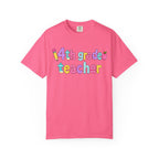 4nd grade Teacher T-Shirt — "Big Hearts Shape Little Minds" Colorful School Teacher Tee