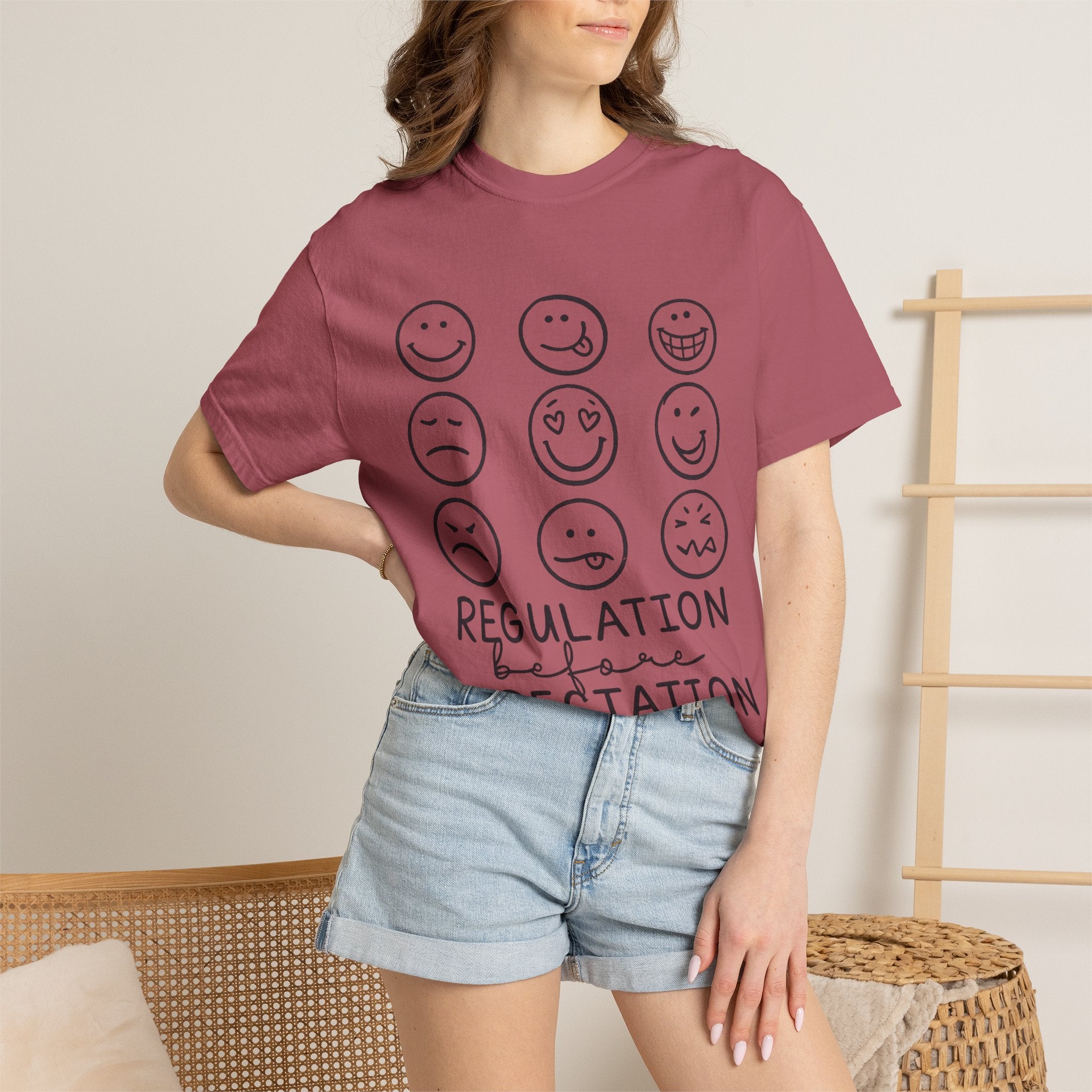 T-Shirt — "Regulation Before Expectation" Emotional Wellness Tee