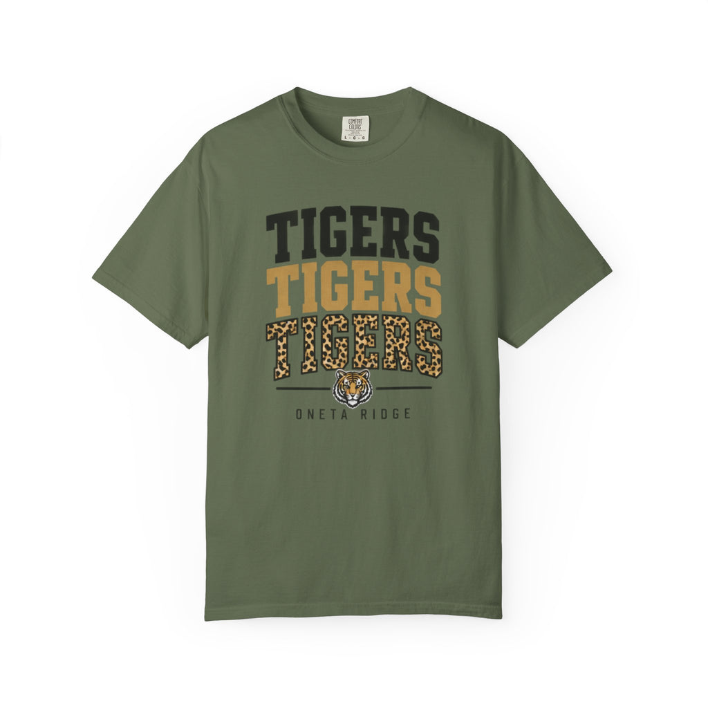 Tigers Graphic T-Shirt — Oneta Ridge Leopard Print School Spirit Tee