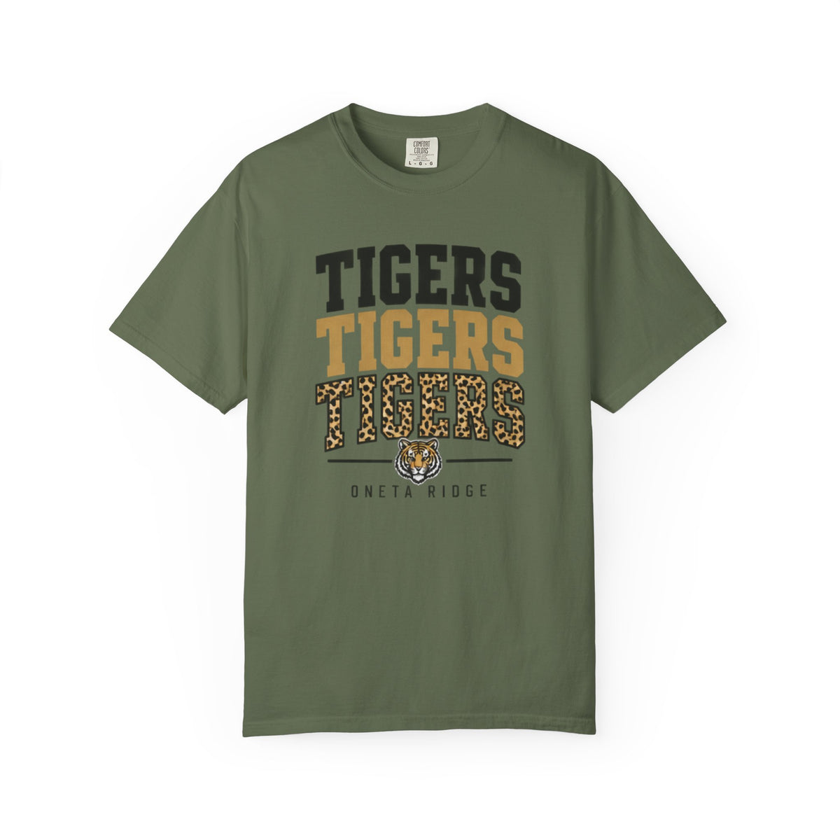 Tigers Graphic T-Shirt — Oneta Ridge Leopard Print School Spirit Tee