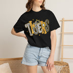 T-Shirt — 'Tigers' Retro Leopard Print Graphic Tee