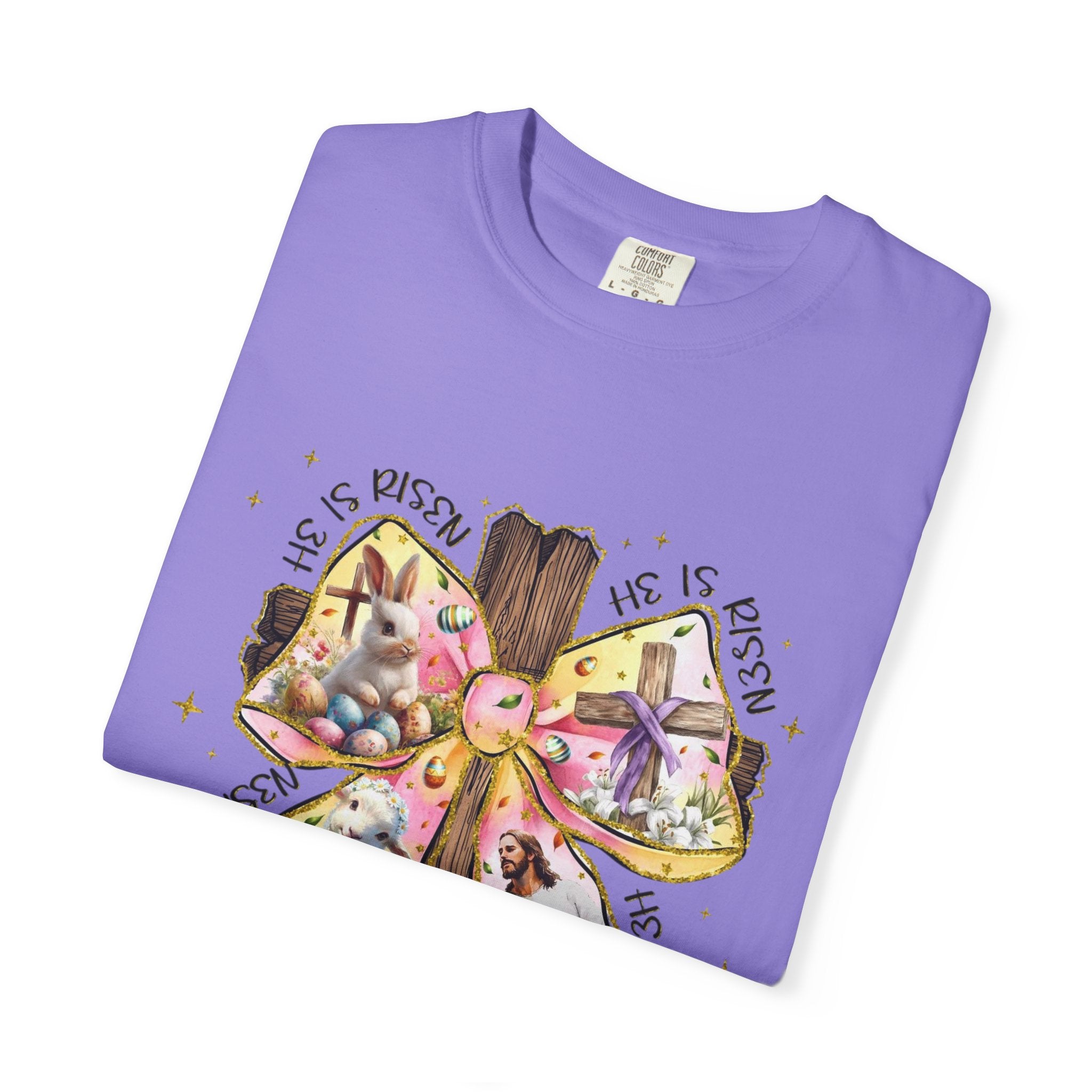 Cross & Ribbon T-Shirt — Jesus is With Us Graphic Tee