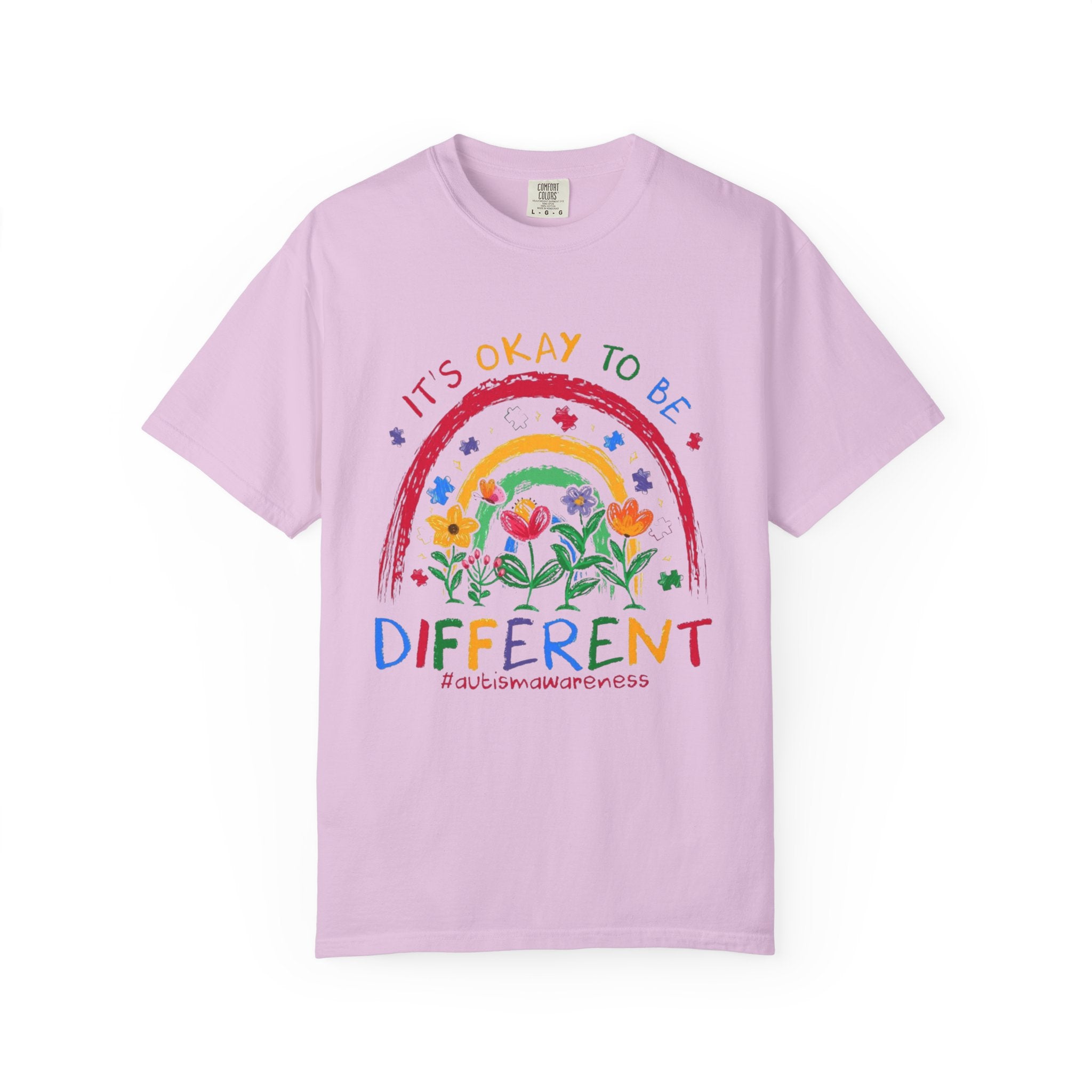 It's Okay To Be Different T-Shirt — Rainbow Autism Awareness Tee