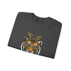 Tiger Mascot Crewneck Sweatshirt — Leopard Bandana Tiger Graphic