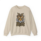 Tiger Mascot Crewneck Sweatshirt — Leopard Bandana Tiger Graphic