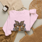 Tiger Mascot Crewneck Sweatshirt — Leopard Bandana Tiger Graphic