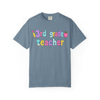 3rd Grade Teacher T-Shirt — "Big Hearts Shape Little Minds" Colorful School Teacher Tee