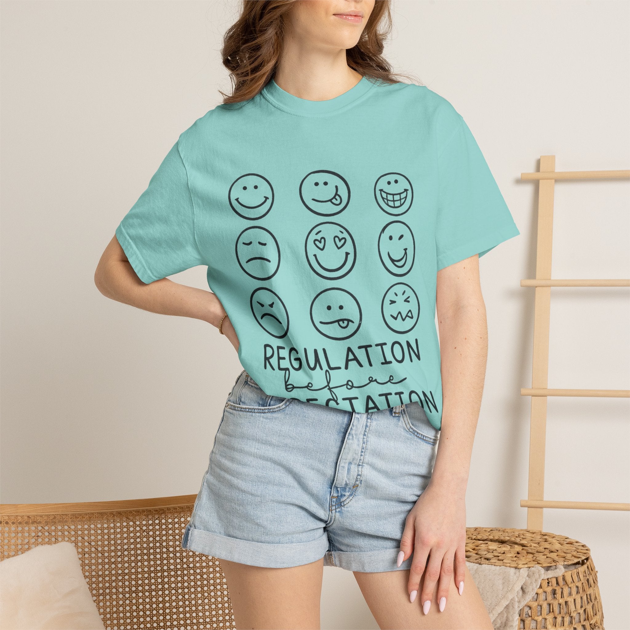 T-Shirt — "Regulation Before Expectation" Emotional Wellness Tee