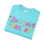 2nd grade Teacher T-Shirt — "Big Hearts Shape Little Minds" Colorful School Teacher Tee