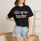 5rd Grade Teacher T-Shirt — "Big Hearts Shape Little Minds" Colorful School Teacher Tee