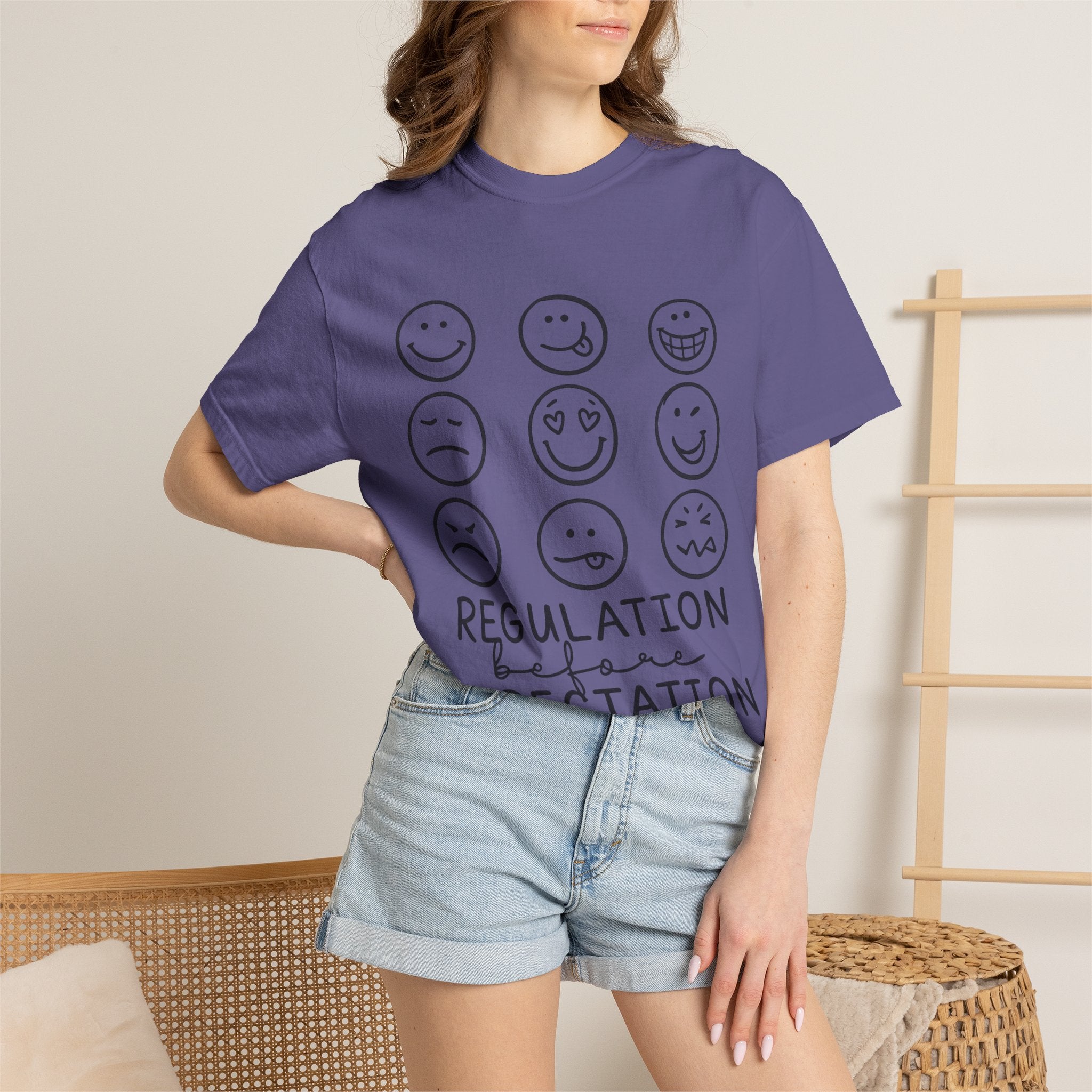 T-Shirt — "Regulation Before Expectation" Emotional Wellness Tee