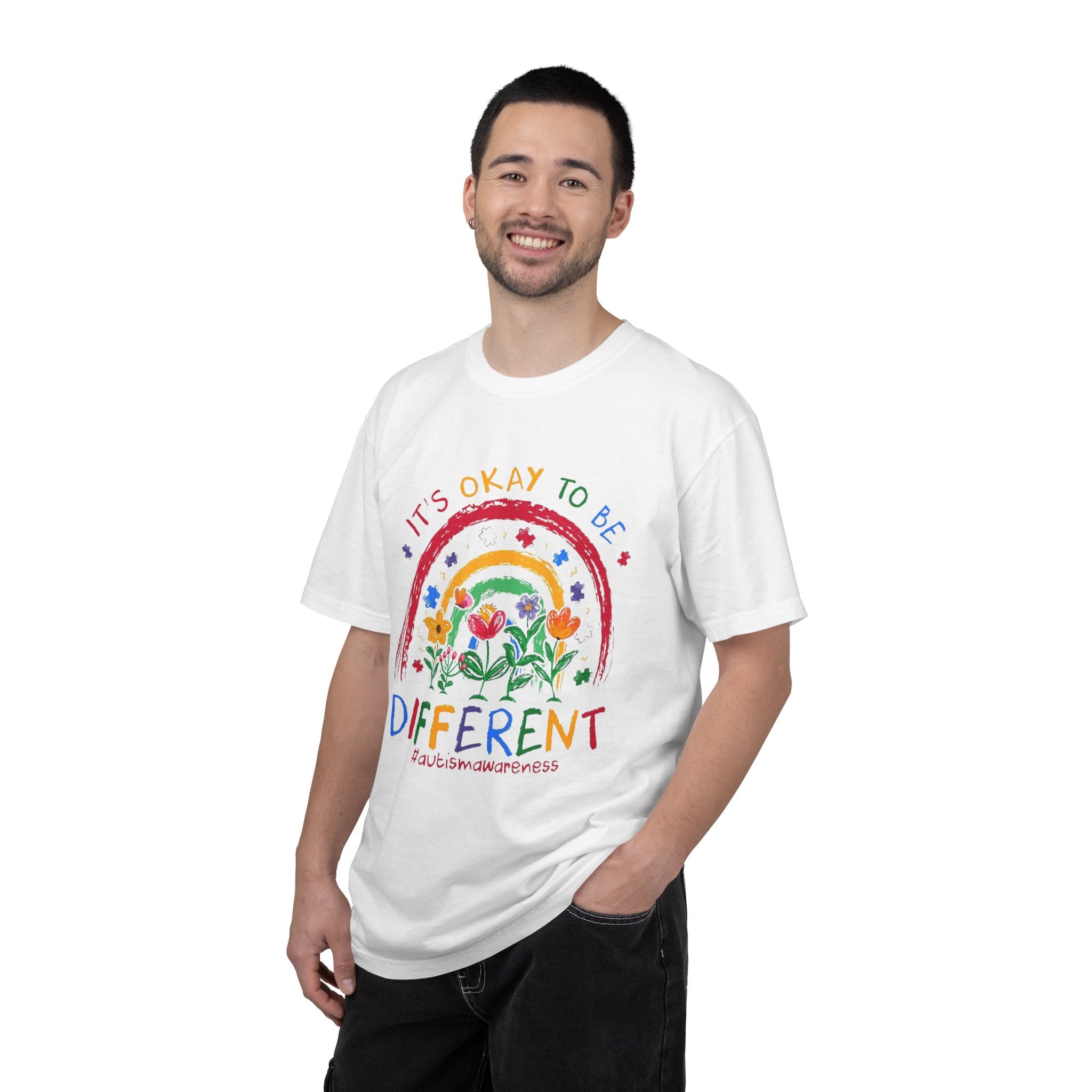 It's Okay To Be Different T-Shirt — Rainbow Autism Awareness Tee