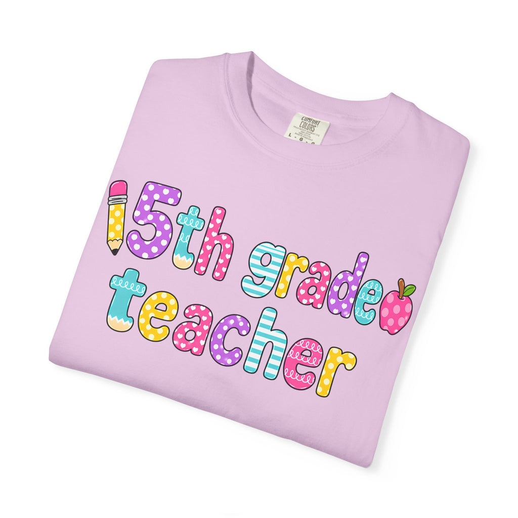 5rd Grade Teacher T-Shirt — "Big Hearts Shape Little Minds" Colorful School Teacher Tee