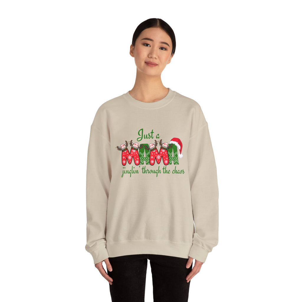 Just a Mama Holiday Crewneck Sweatshirt