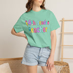 4nd grade Teacher T-Shirt — "Big Hearts Shape Little Minds" Colorful School Teacher Tee