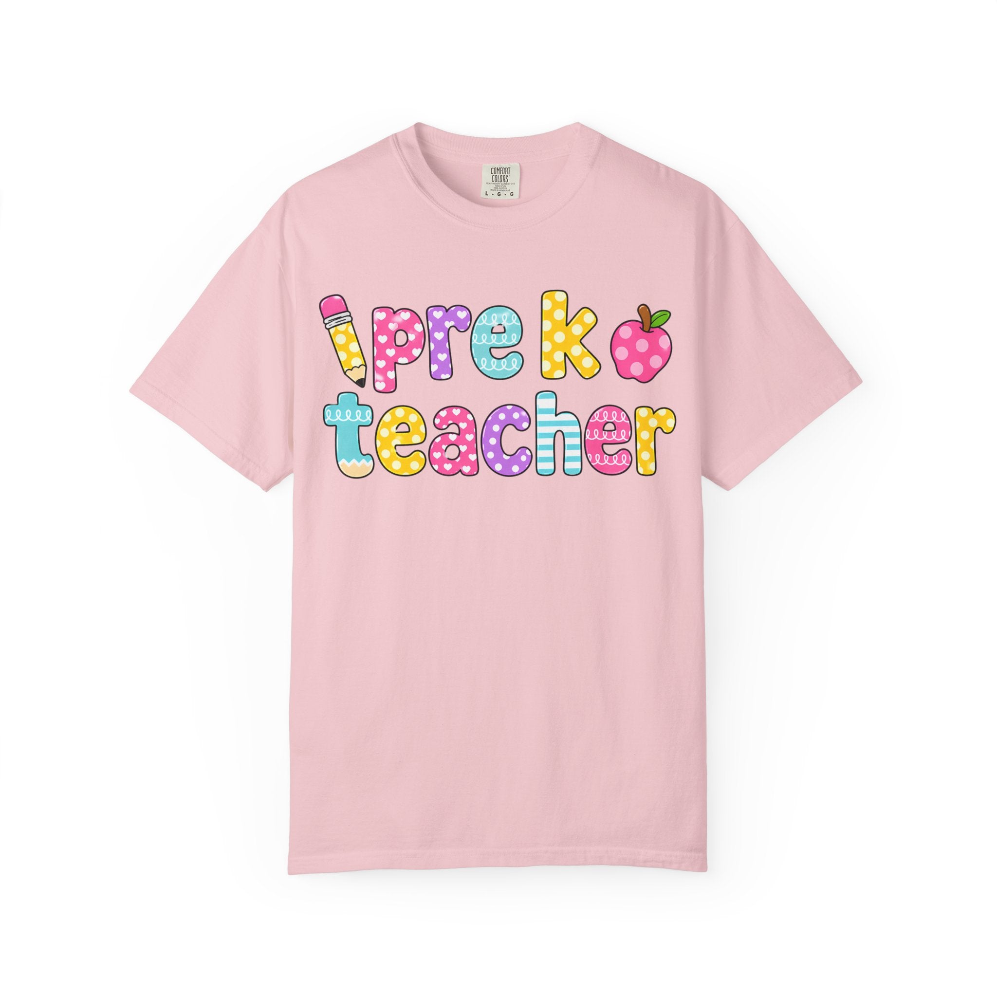 Pre k Teacher T-Shirt — "Big Hearts Shape Little Minds" Colorful School Teacher Tee