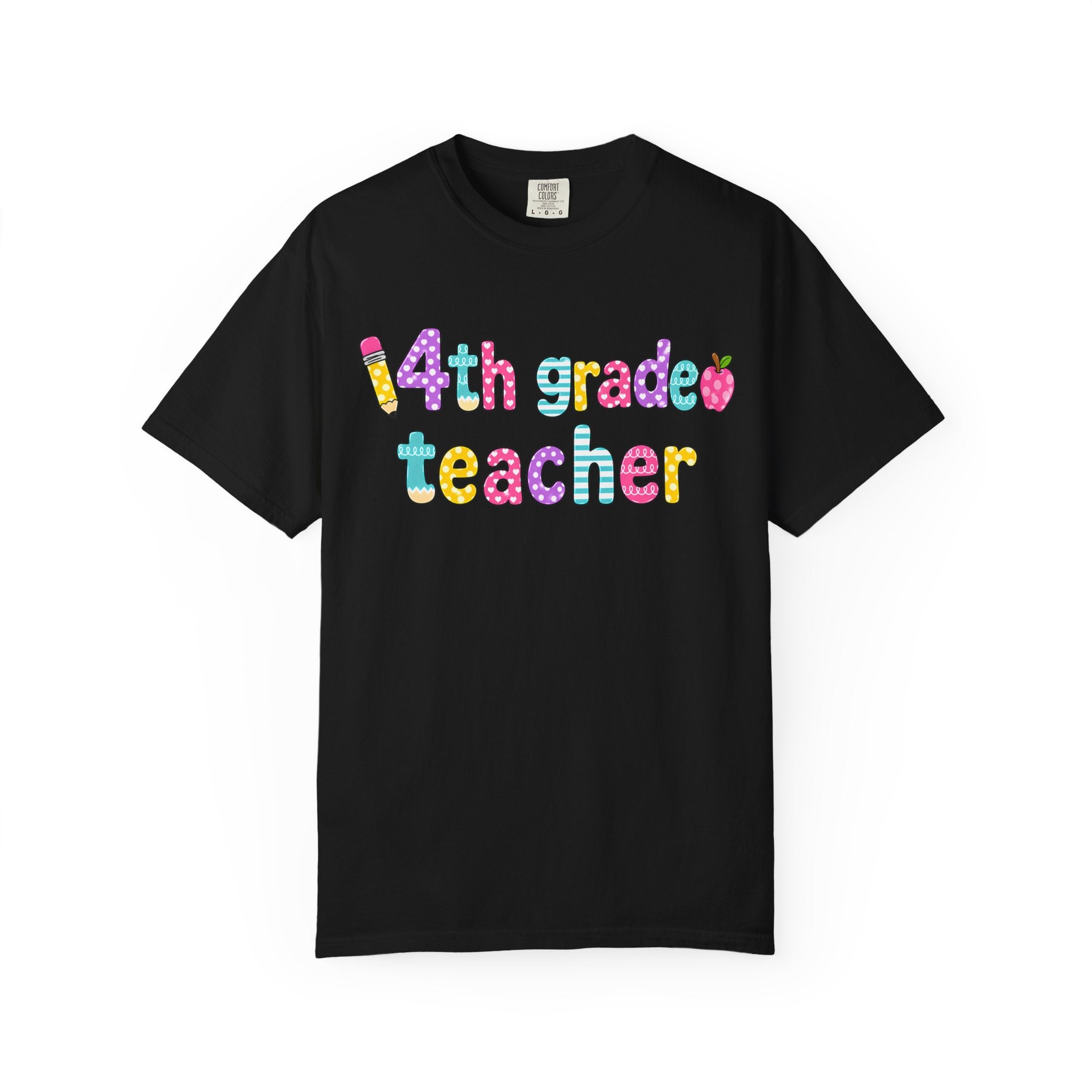 4nd grade Teacher T-Shirt — "Big Hearts Shape Little Minds" Colorful School Teacher Tee
