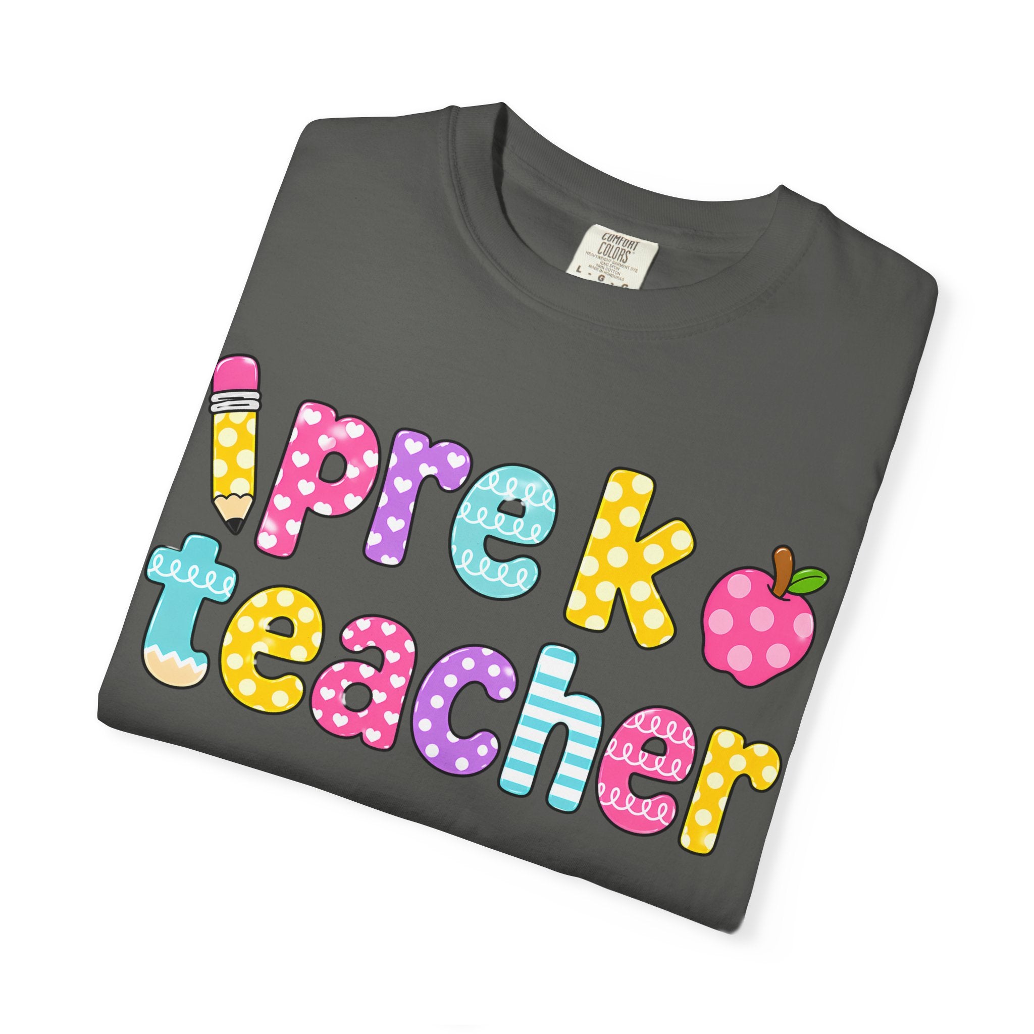 Pre k Teacher T-Shirt — "Big Hearts Shape Little Minds" Colorful School Teacher Tee