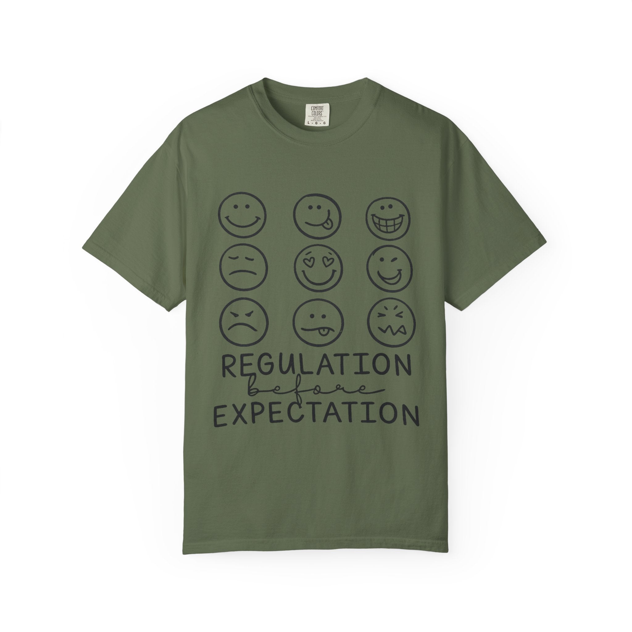 T-Shirt — "Regulation Before Expectation" Emotional Wellness Tee