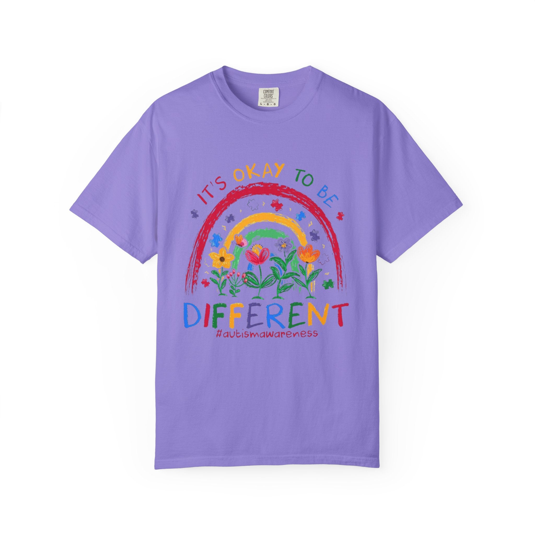 It's Okay To Be Different T-Shirt — Rainbow Autism Awareness Tee