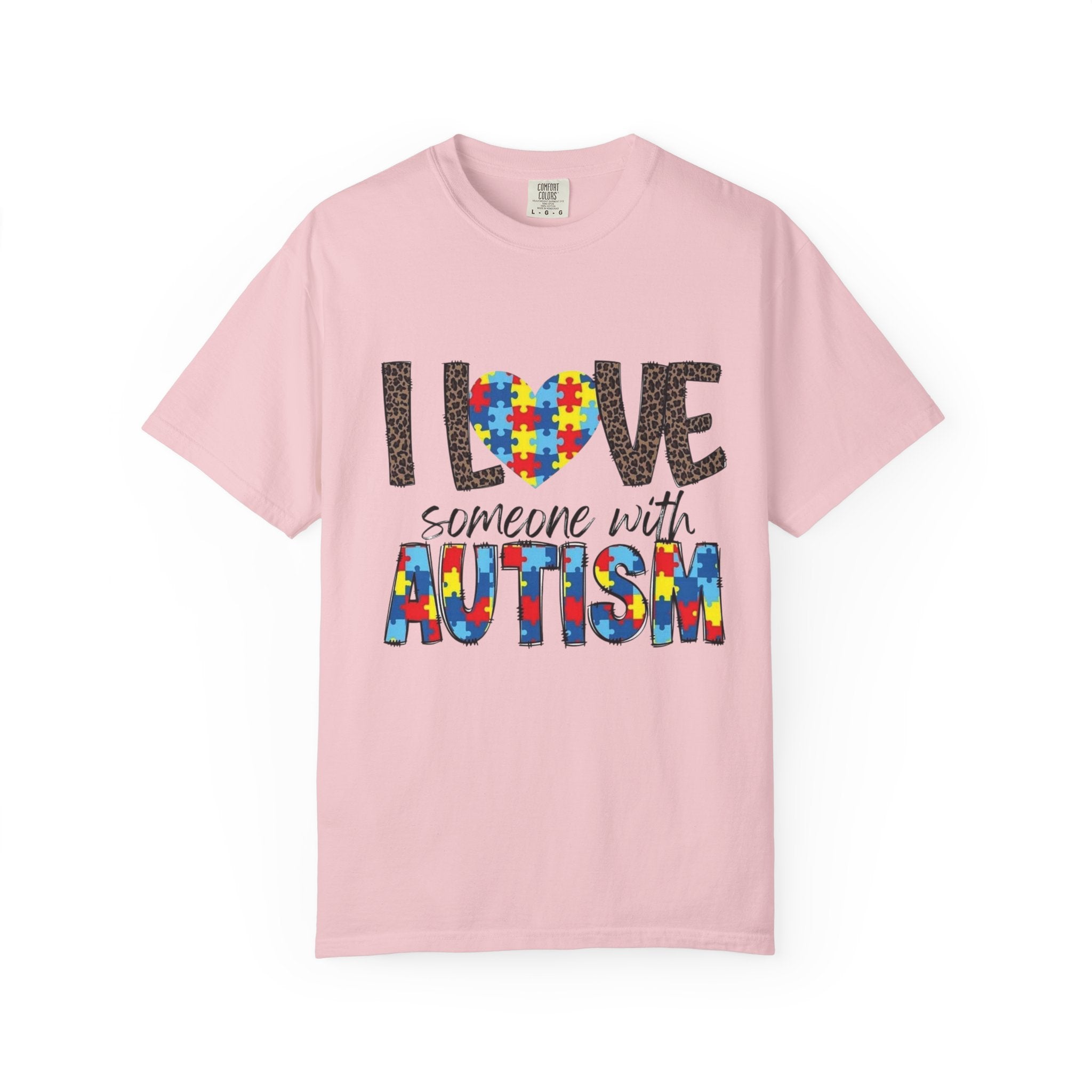 I Love Someone With Autism T-Shirt — Autism Awareness Puzzle Heart Tee