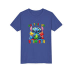 Youth Tee - 'Just Let Me Stim Bro' Cute Stitch Autism Puzzle Pieces