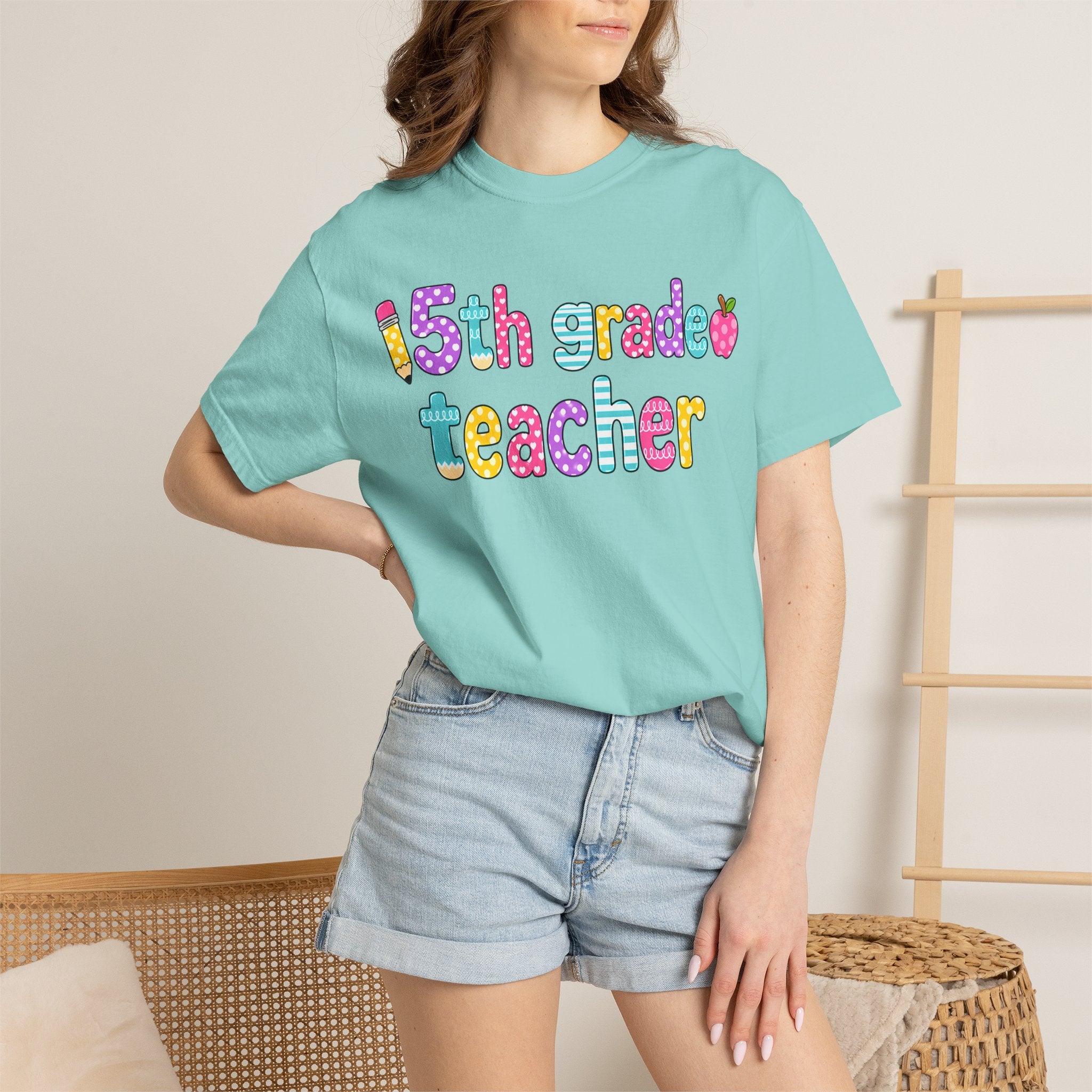5rd Grade Teacher T-Shirt — "Big Hearts Shape Little Minds" Colorful School Teacher Tee