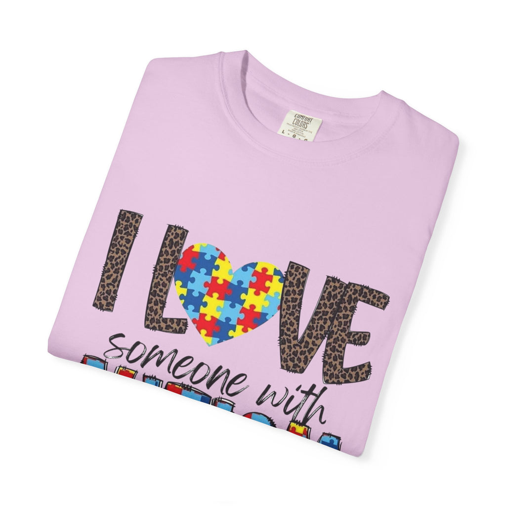 I Love Someone With Autism T-Shirt — Autism Awareness Puzzle Heart Tee