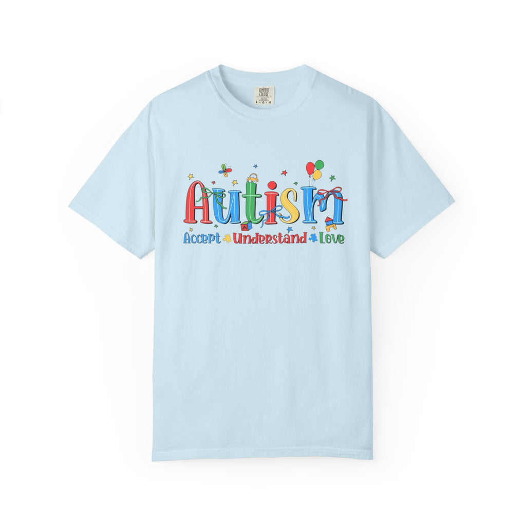 Autism Awareness T-Shirt — "Accept • Understand • Love" Colorful Puzzle Design