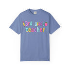 3rd Grade Teacher T-Shirt — "Big Hearts Shape Little Minds" Colorful School Teacher Tee