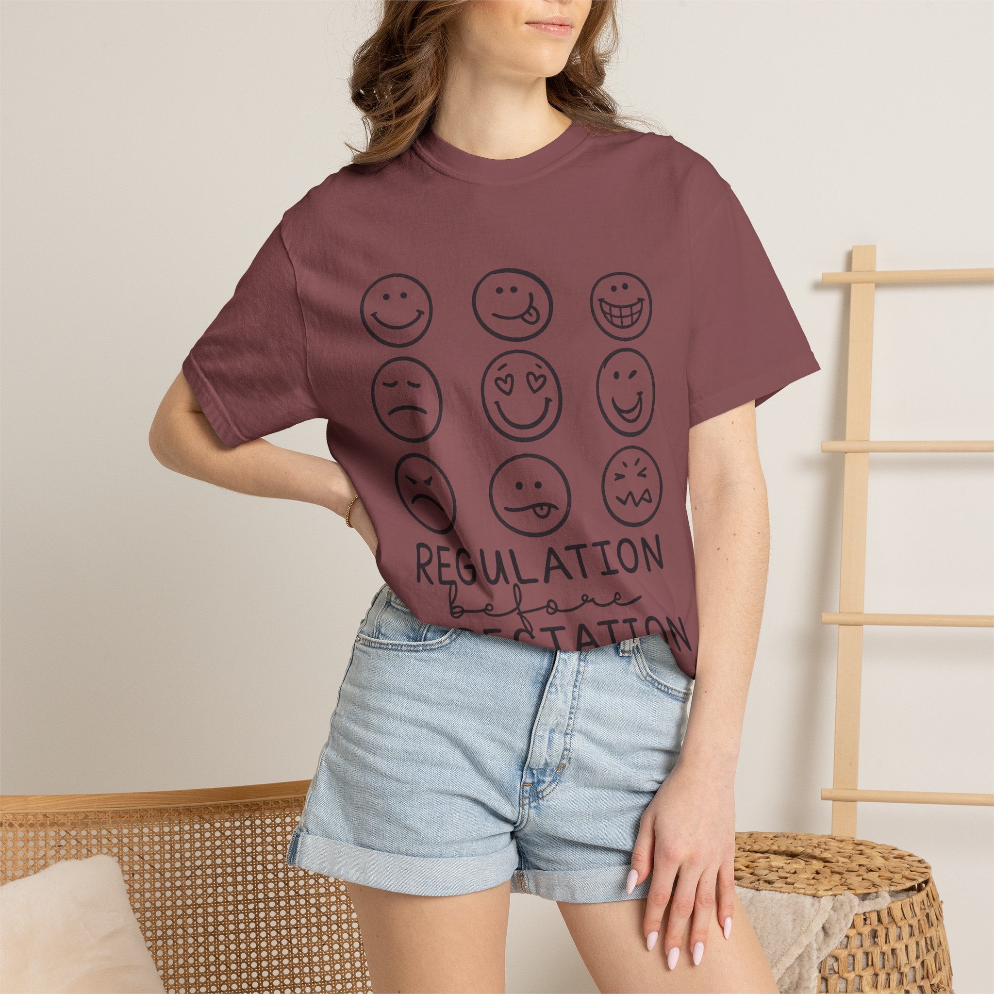 T-Shirt — "Regulation Before Expectation" Emotional Wellness Tee