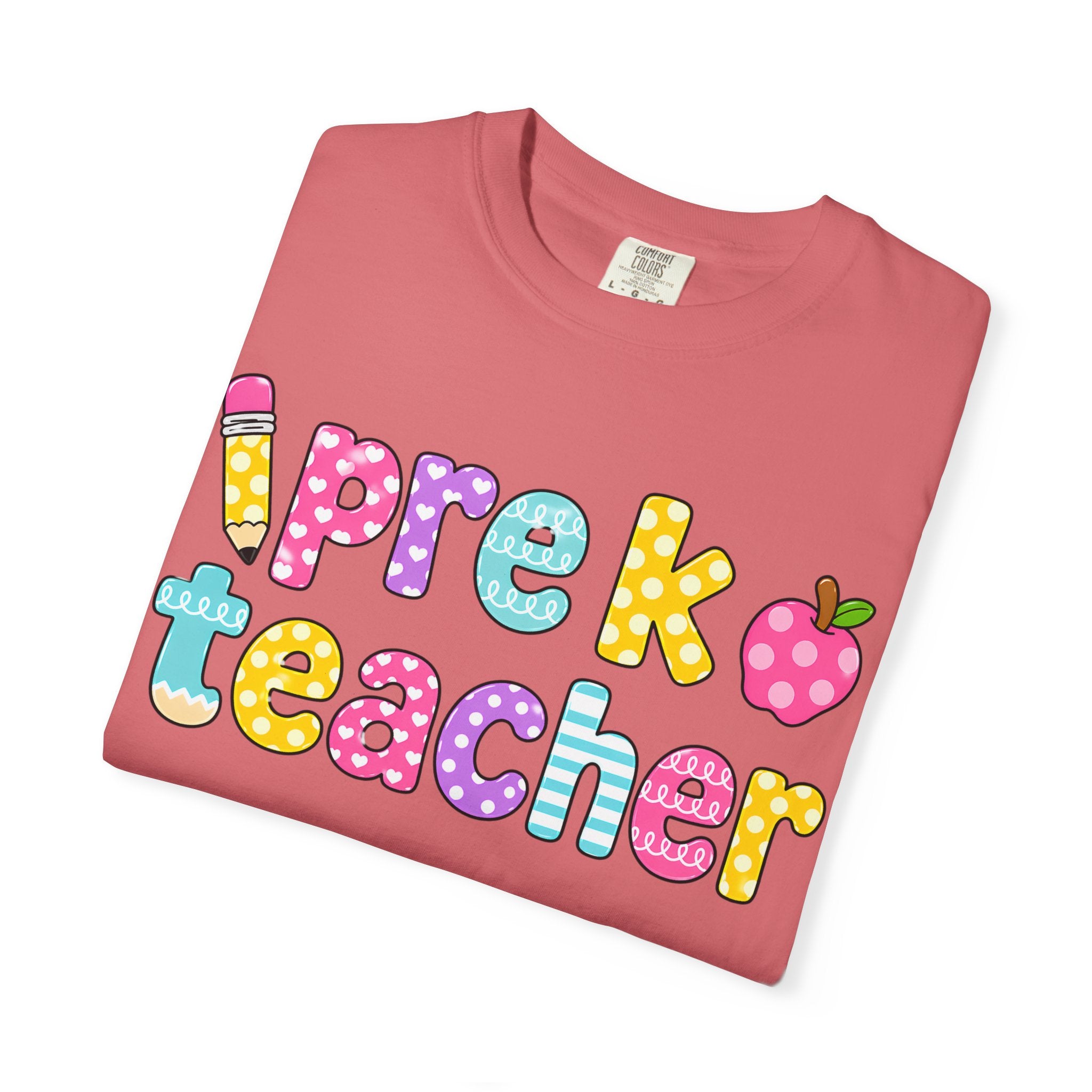 Pre k Teacher T-Shirt — "Big Hearts Shape Little Minds" Colorful School Teacher Tee