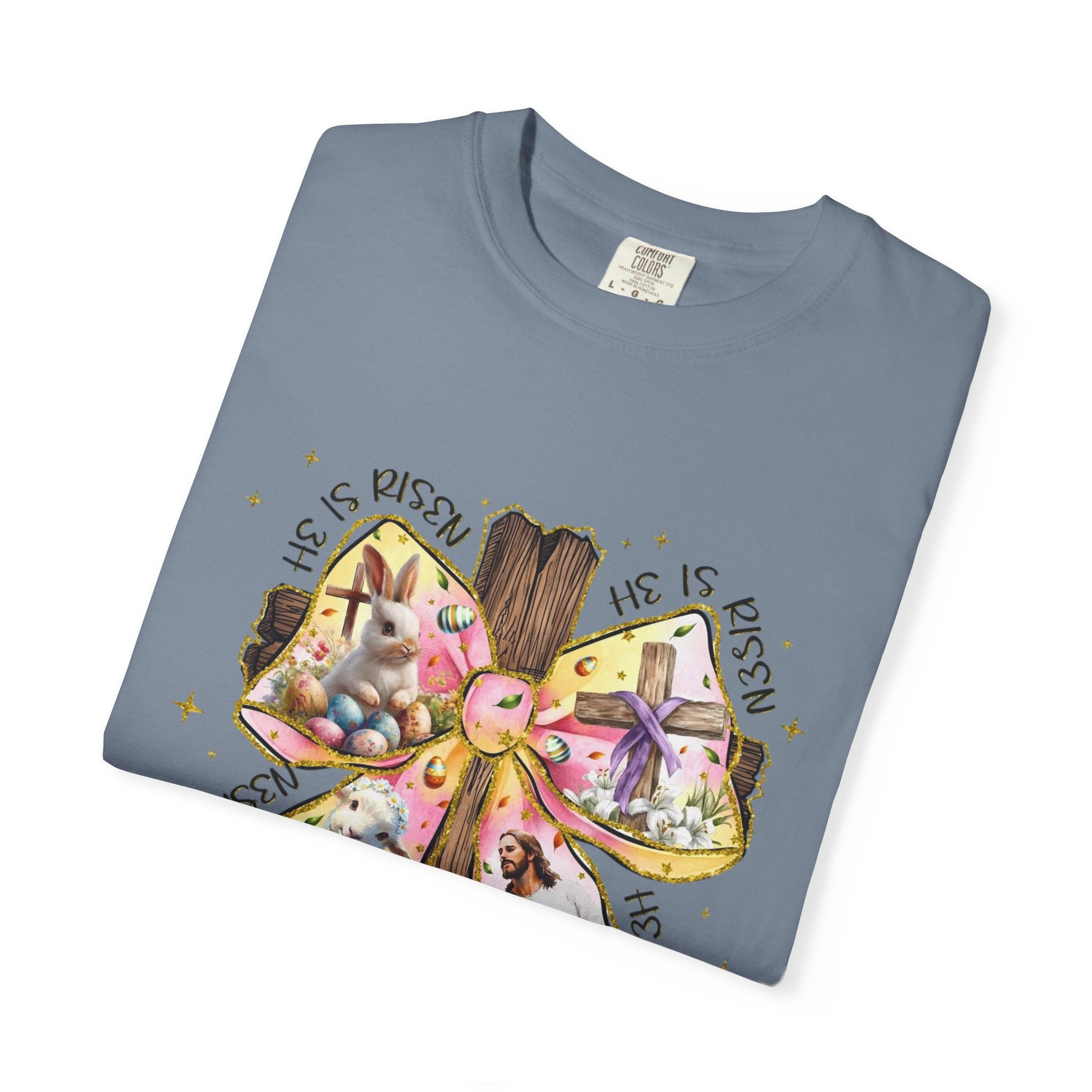 Cross & Ribbon T-Shirt — Jesus is With Us Graphic Tee