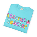 1st Grade Teacher T-Shirt — "Big Hearts Shape Little Minds" Colorful School Teacher Tee