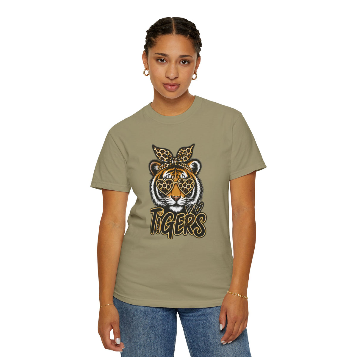 Tigers Leopard-Print Tiger Graphic Tee